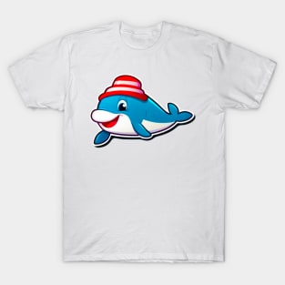 A beauty and power of an orca whale breaching the surface of the water. T-Shirt